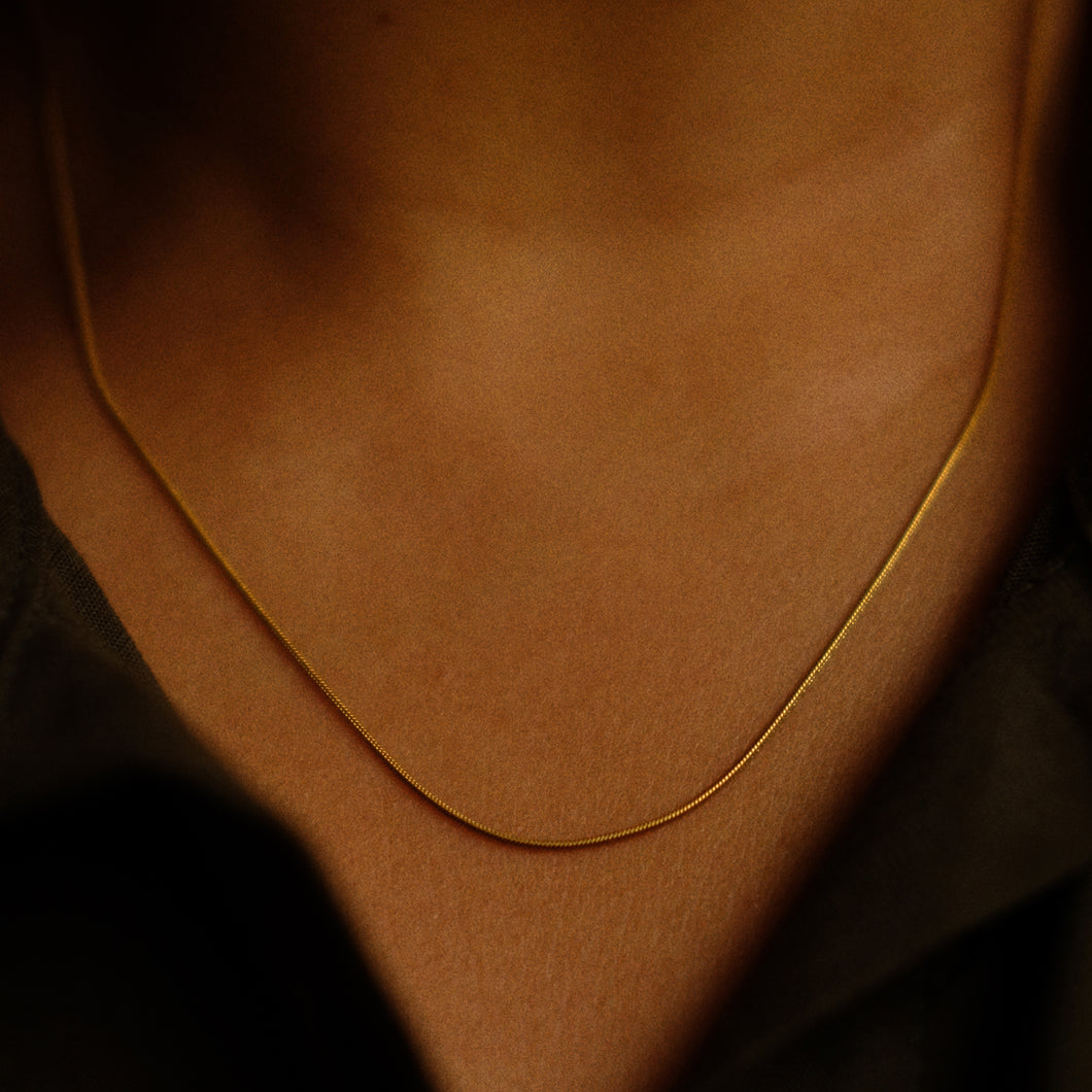 Mini Snake Chain Necklace - Gold